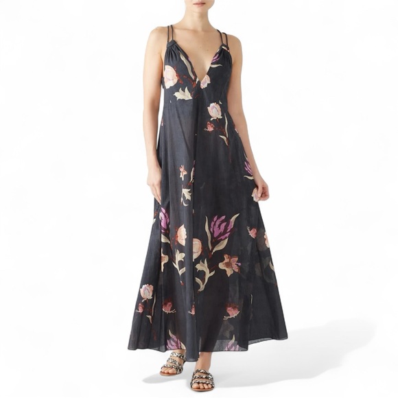 Nanushka‎ Eden Organic Cotton Maxi Dress Medium - Picture 1 of 14